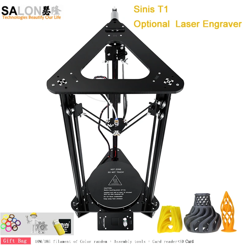 Sinis Delta 3d принтер Pully версия Автоматическая платформа плюс большой размер печати