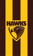 Hawthorn Hawks Vertical Flag 3x5FT AFL banner 100D 150X90CM Polyester brass grommets custom66,free shipping