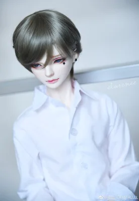 Allaosify bjd волосы ярмарка Размер 1/3 1/4 Мальчик короткие BJD парики Высокая температура волокна Для дяди куклы - Цвет: Серый