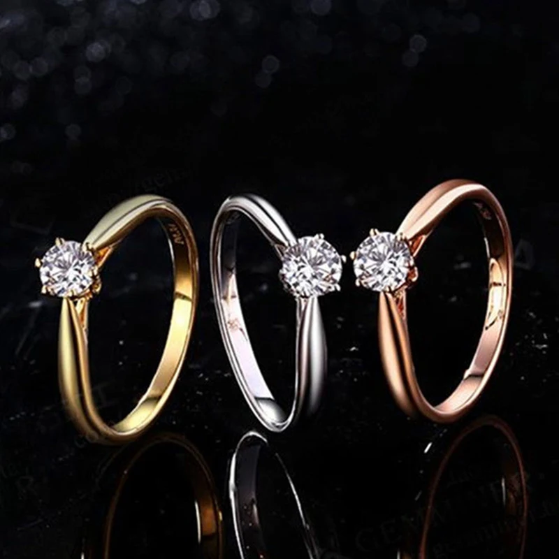 Women's Trendy Zinc Alloy CZ Decorated Ring Variations 1