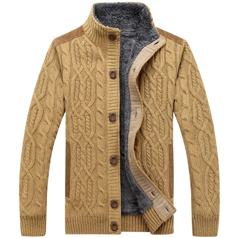

M-3XL!Spring And Autmn Basic Sweater Male Cardigan Sweater Stand Collar Thickening Turtleneck Sweater Men's Coat Men Sweaters