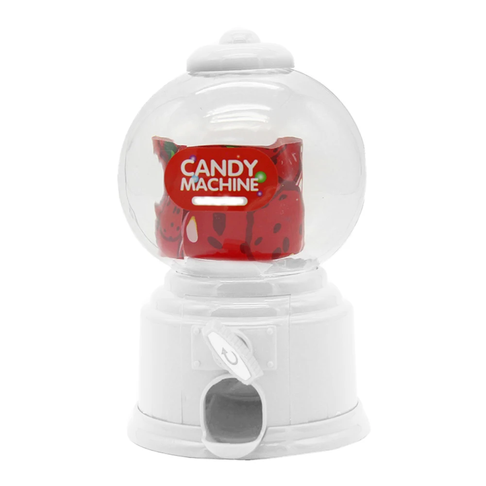 Милый мини конфеты машина пузырьковый аппарат для продажи жевательных резинок-шариков банка монет детские игрушки подарок для детей - Цвет: Белый
