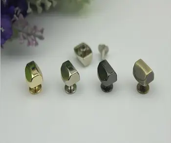

(20 PCS/lot) bag leather metal parts of the shape & curved surface screws