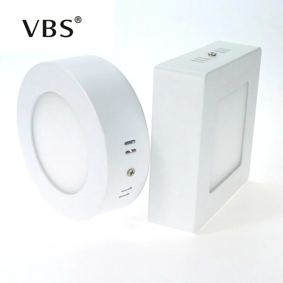 

AC85-265V Surface Mounted Panel light 30Leds 60Leds 90LEDs Led Panel Light Ultra Thin Round Square Led Panel Light Dimmable