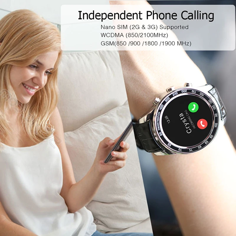  Newest Smart Watch Android 5.1 MTK6580 2MP Camera Support 32GB TF Card 3G Wifi Bluetooth 4.0 With S