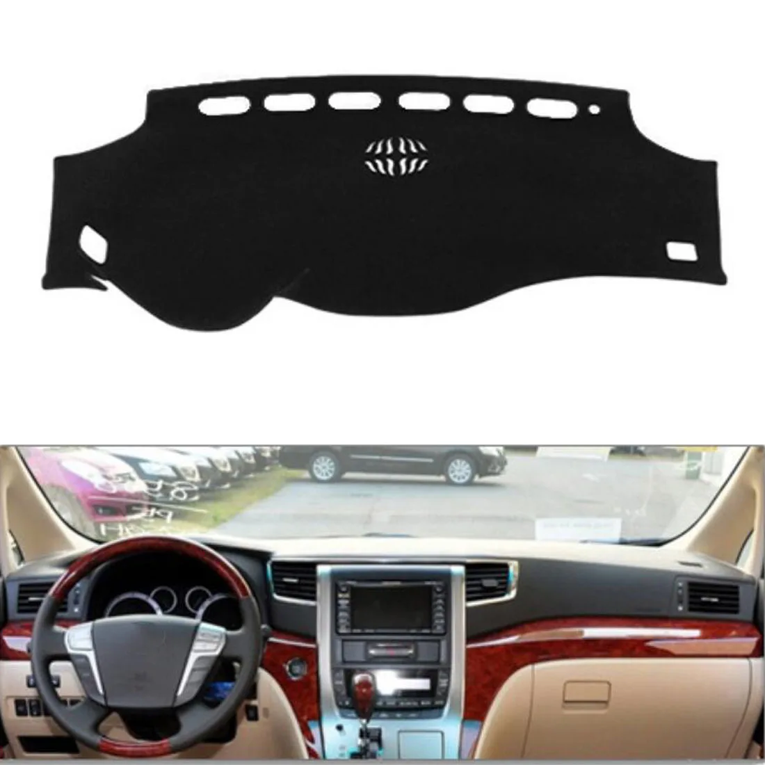 Dongzhen подходит для Toyota Alphard 2010-2013 приборной панели автомобиля крышка избежать Light Pad инструмента Platform крышка приборной доске Коврики