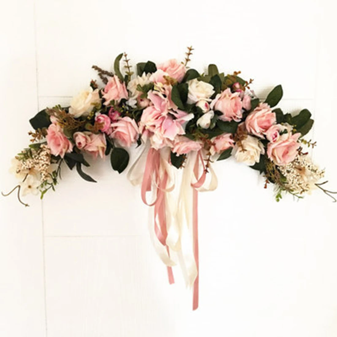 Silk Artificial Flowers Wreaths Artificial Garland For Wedding Decoration Door Home Party Decor Perfect Quality - Цвет: 20