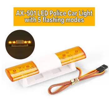 

AX-501 Multi-function Rotating Flashing LED Police RC Car Lights Lamp for 1/10 1/8 HSP Traxxas TAMIYA CC01 Axial SCX10 D90