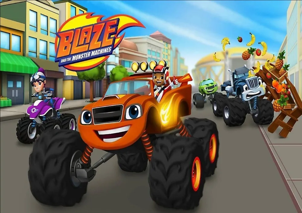 

BLAZE AND THE MONSTER MACHINES POSTER Silk Poster Wall Decor Room Painting 24X3Inch