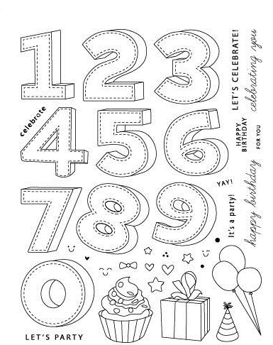 

Number stamp Clear Stamp for Scrapbooking Transparent Silicone Rubber DIY Photo Album Decor N212