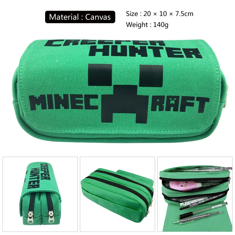 

Camo Pencil Case Large Capacity minecraft Cute Pencil Box Kawaii School Pen Bag Pencilcase Student Supplies