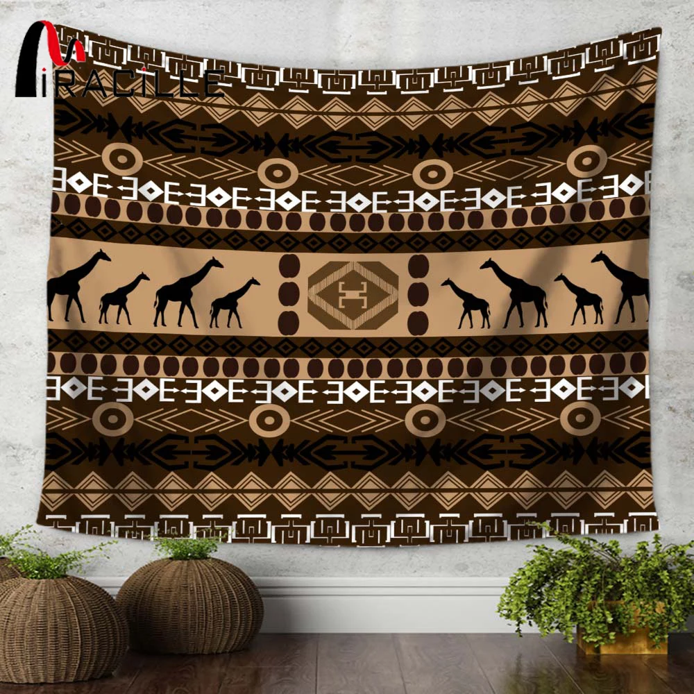 

Miracille Indian Vintage Tapestry Ethnic Geometry Printed Wall Hanging Bohemian Style Beach Towel Bedspread Home Decorative