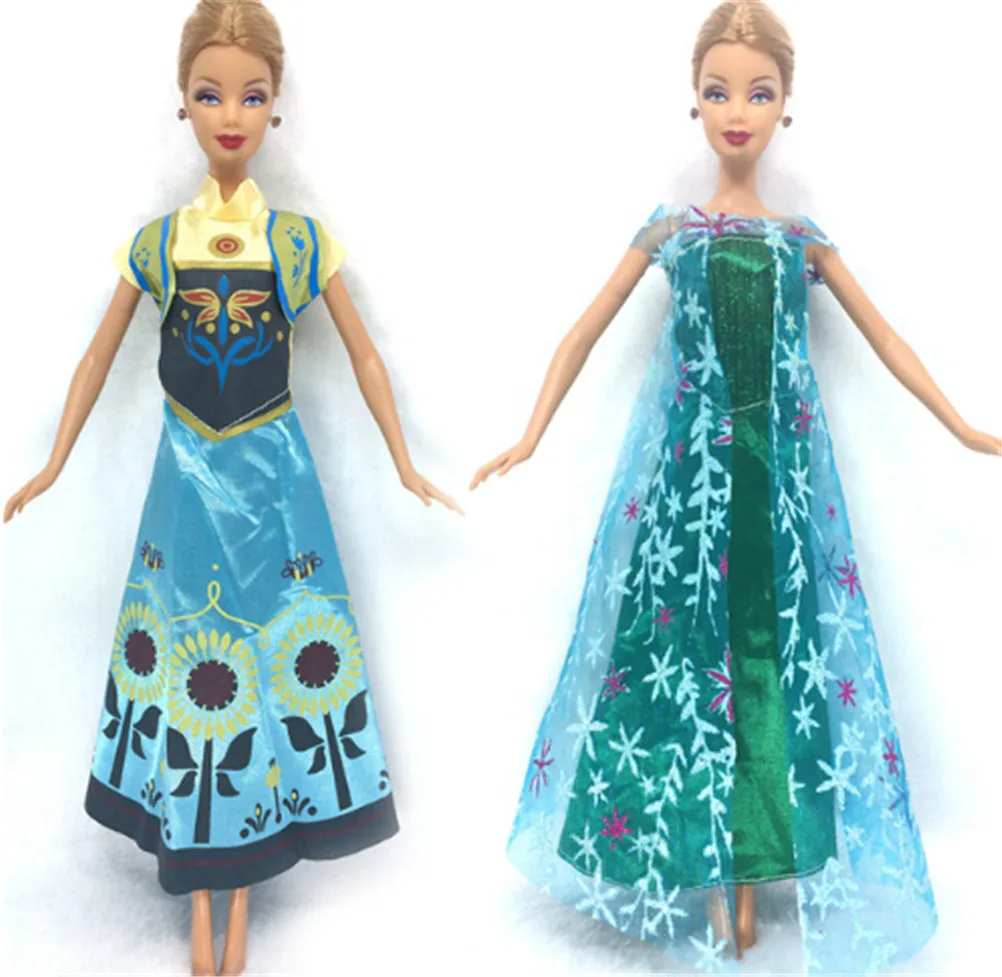 1 PC Baby Kid Two Set Princess Doll Similar Dress Fairy Tale Wedding Dress For Doll