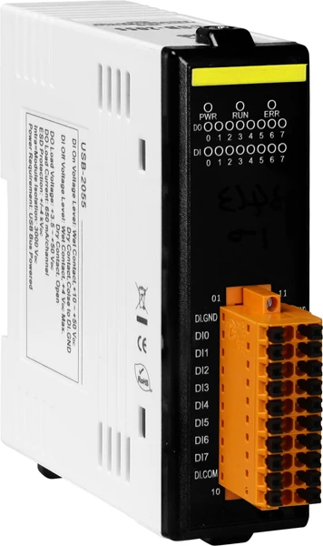 USB-2055 8 channel isolated digital input and 8 channel isolated digital output module