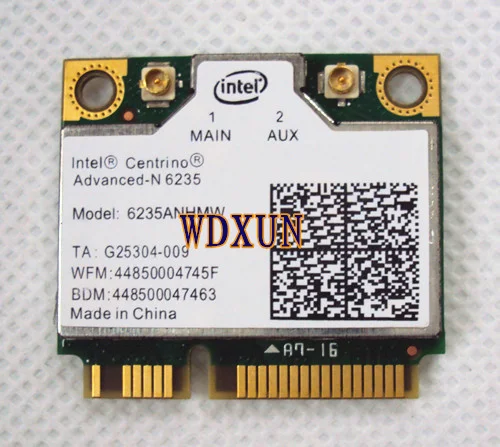 Intel Network 6235AN.HMWWB Centrino WiFi карта Half Mini PCI Express Advanced N 6235 двухдиапазонный Bluetooth|advanced-n