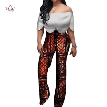 

Summer New Fashion Africa Cotton Wax Print Romper African Bazin Riche Sexy Jumpsuit For Women Dashiki Elegant Jumpsuit WY4452