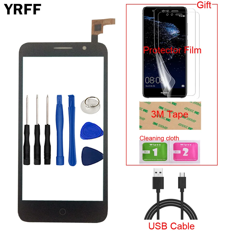 Мобильный спереди Touch для Alcatel One Touch Pixi 3 4G OT5065 5065 5065A 5065D 5065X панель сенсорного экрана с цифровым преобразователем датчик объектива