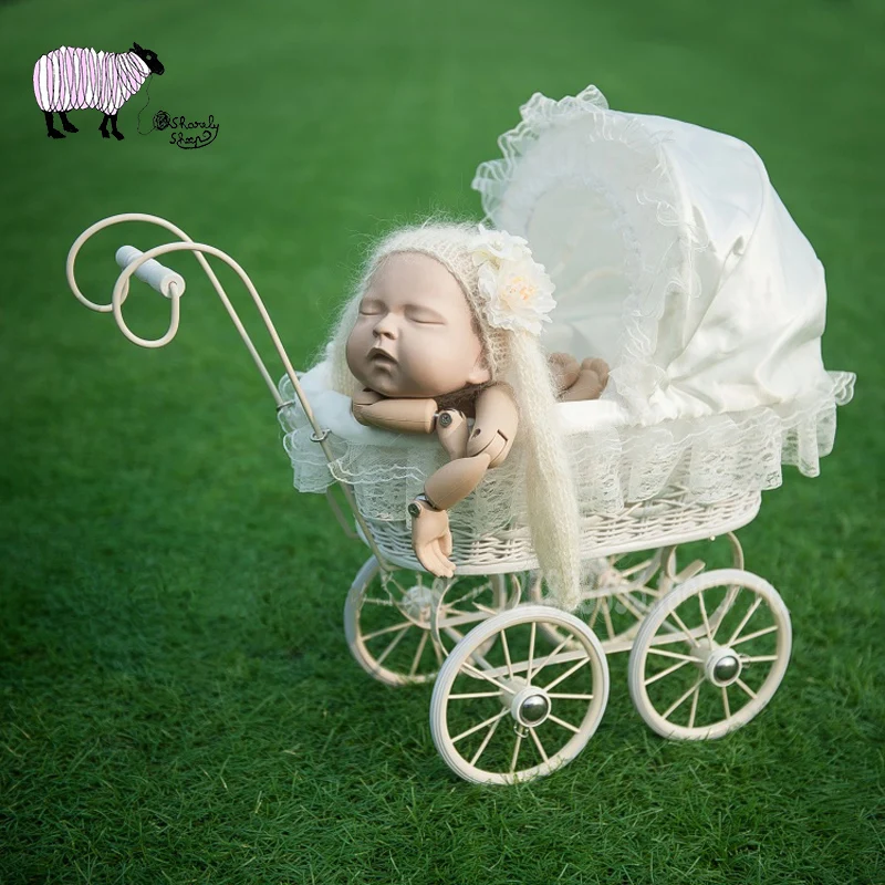 Newborn Photography Trolley Car Props Baby Girl Photo Shoot Posing Studio Cradle Basket Props Infant Bebe Fotografia Accessories Aliexpress Mother Kids