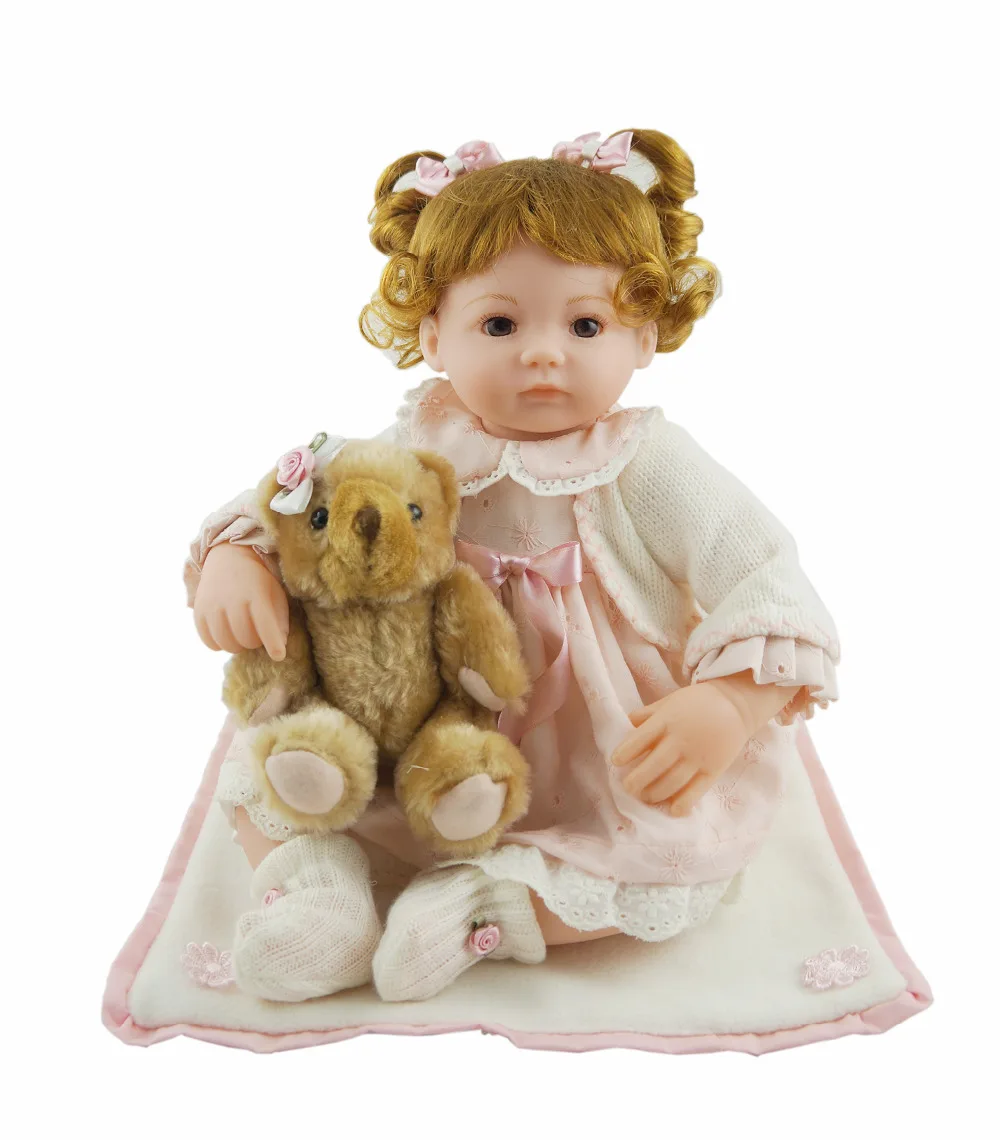  Cosette Baby Dolls 16In. Cute Children Toy with Little Bear for Bedroom Decoration - 32819203352