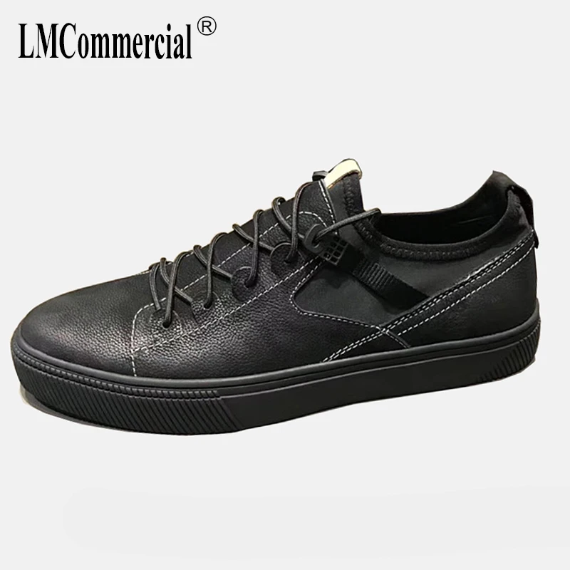 

2018 spring summer new British retro men's shoes all-match cowhide casual shoes men Genuine Leather breathable sneaker male