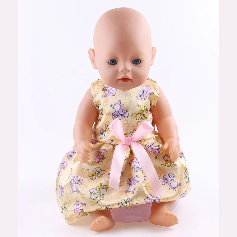 

Cute yellow Princess Dress fit 43cm Doll Clothes children Christmas gift