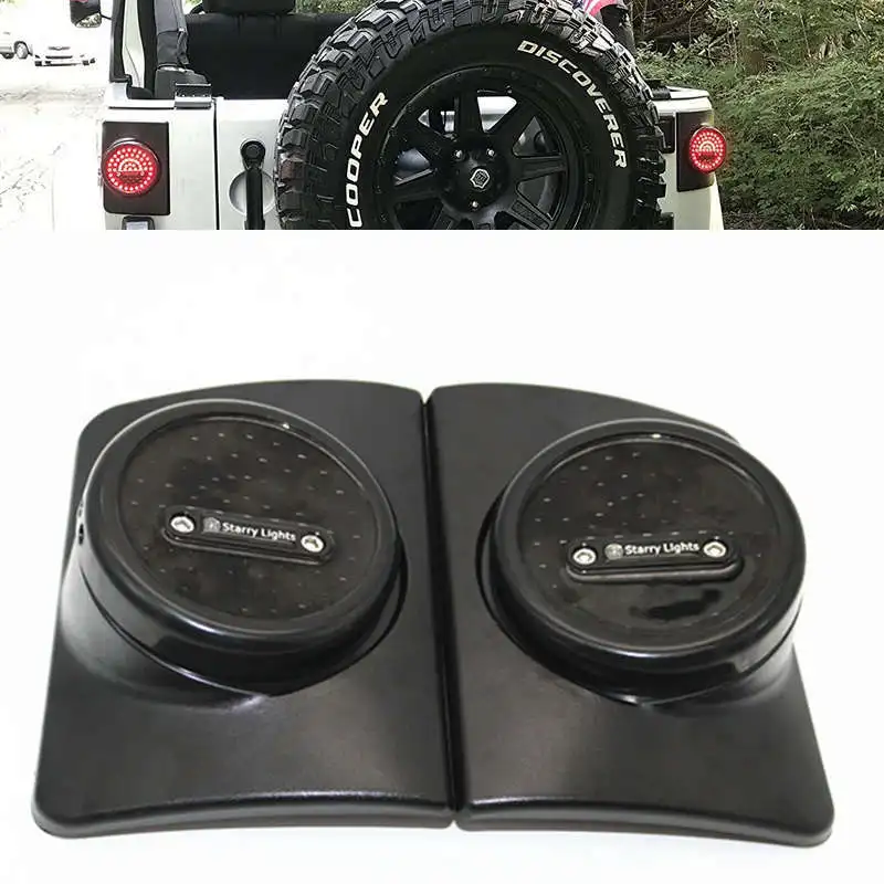 Jeep Wrangler JK JKU LED Round Tail Lights, Attractive Design and Enhanced Vehicle Safety, Running Brake Light, Turn Signal Reverse Light 1.jMpg