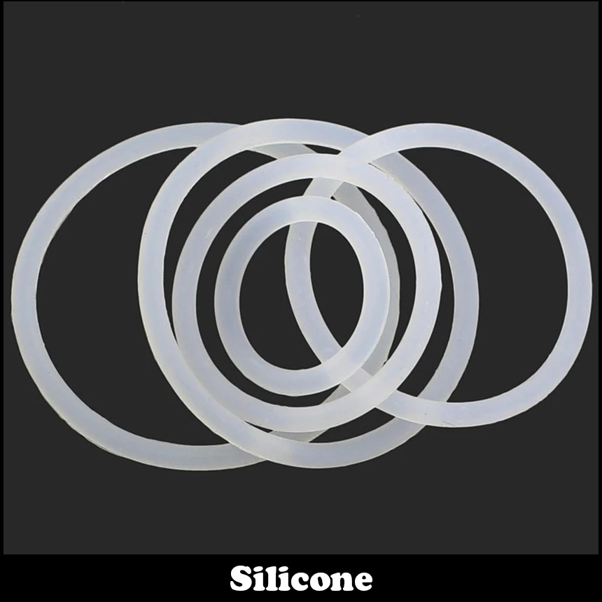 

42mm 45mm 48mm 50mm 42*3 42x3 45*3 45x3 48*3 48x3 50*3 50x3 3mm White Waterproof Food Grade VMQ Gasket Oil Seal Silicone O Ring