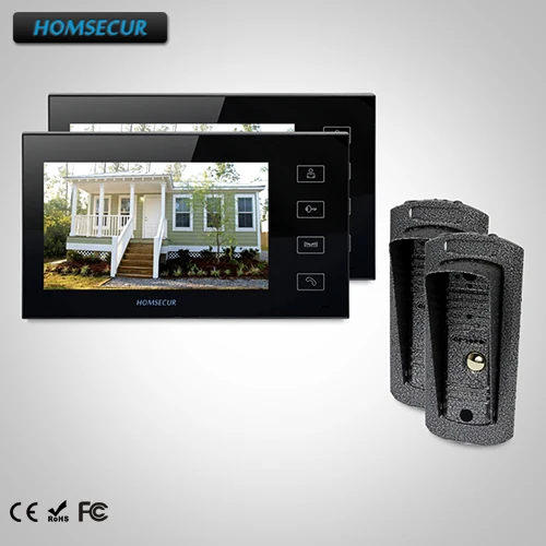 

HOMSECUR 7" Video Door Entry Phone Call System+Metal Case Camera for House/Flat: TC041 Camera+TM704-B Monitor