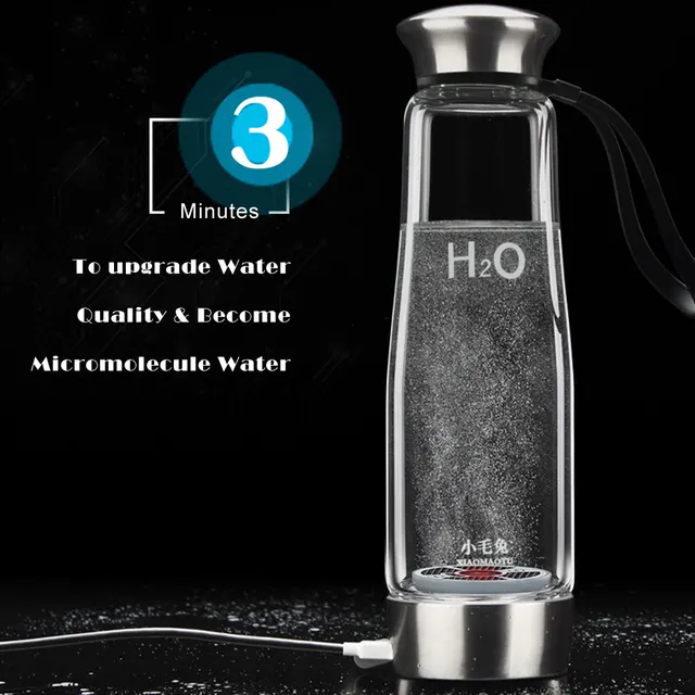 hydrogen glass water bottle