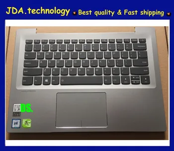 

wellendorff New Palmrest topcase to For Lenovo IdeaPad 520s-14 7000-14 US Keyboard Upper Case Cover with Touchpad,Silver