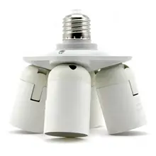 Фотография, дом 4 в 1 E27 розетка сплиттер адаптер студия Набор для фото светильник основание лампы держатель Прямая поставка