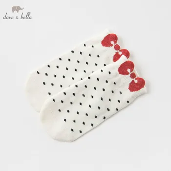 

DB9698 dave bella spring fall baby girls Lolita sock children dots lovely socks