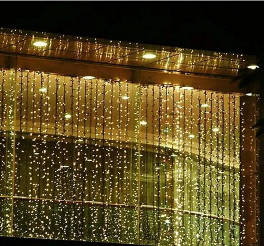 

Fairy string Curtain lights 3*3 300 Leds Wall Icicle lights, 8 modes Window fairy Christmas lights