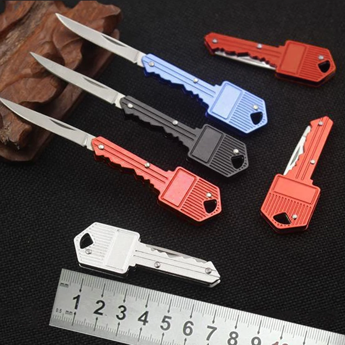 

Mini Peeler Portable Folding Knife Camping Tool Key Chain Knife Key String Knife