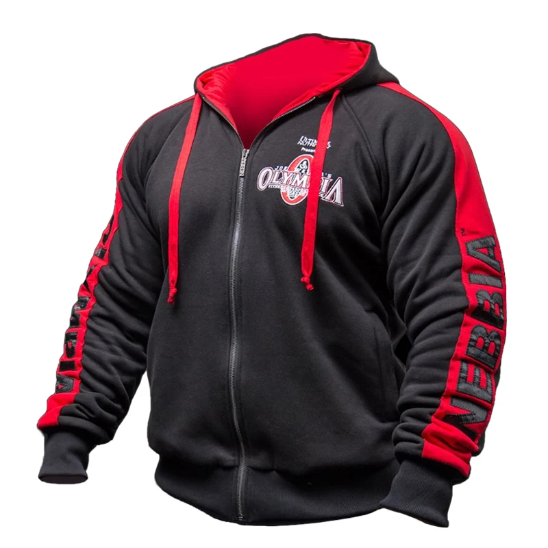  OLYMPIA Men Gyms Hoodies Gyms Fitness Bodybuilding Sweatshirt Pullover Sportswear Male Workout Hood