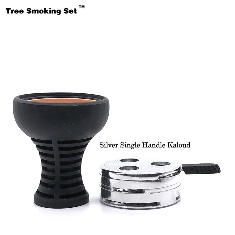 

3 Hole Charcoal Kaloud Black Bowl Shisha Pot Chicha Narguile Nargile Smoking Pipe Shisha Accessories Tabaco Cachimba TWAN0388