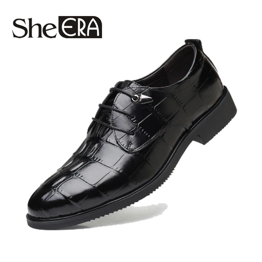

Large Size 48 Fashion Leather shoes Men Dress Shoe Pointed Oxfords Shoes For Men Lace Up Designer Luxury Men Formal Shoes 2018