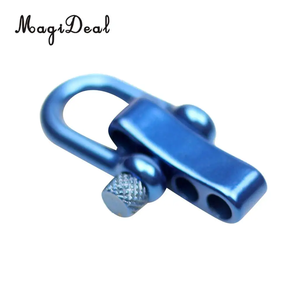MagiDeal U Flat Adjustable Shackle Buckle Clasp for Survival Paracord Bracelet for Outdoor Camping Hiking Accessories 4 Colors