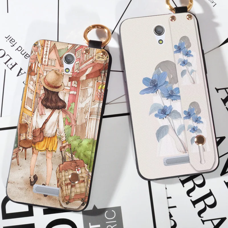

Luxury Strap Case For Highscreen Tasty Pretty Flower Holder Case For Highscreen Power 5 Five Pro Power Ice / Rage Back Cover