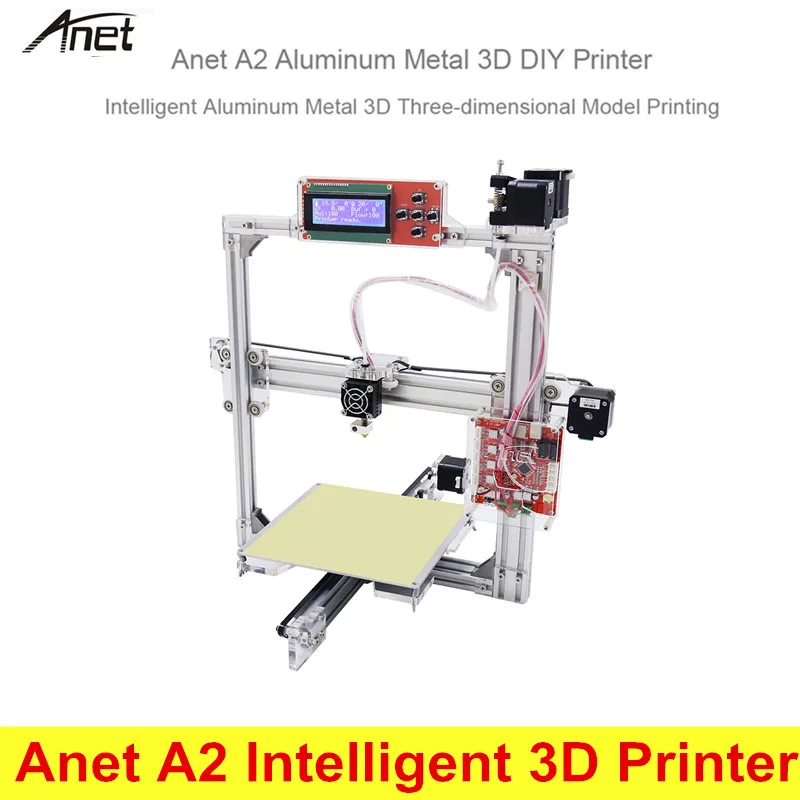 

Anet A2 3D Printer Kit 3D Printing DIY Aluminum Metal Three-Dimensional 0.4mm Nozzle With TF Card Off-Line Printing LCD Display