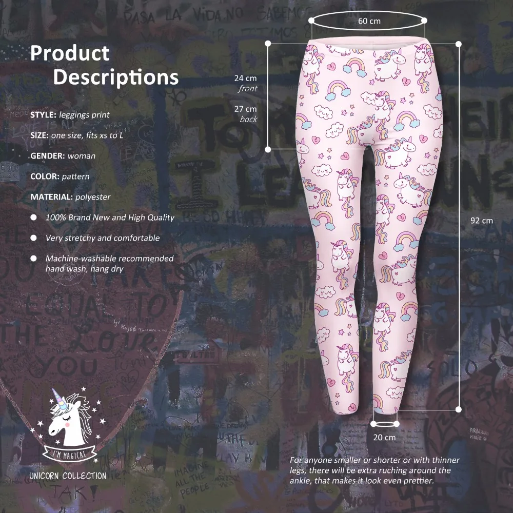 Unicorns World Printing Women Legging Woman Pants -Unicorn Fashion HTB1BDIufzqhSKJjSspnq6A79XXaL