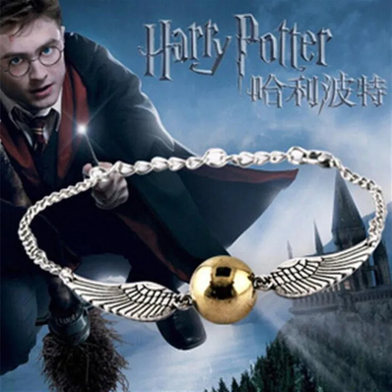 

Hot Harry Potter Quidditch Flying Thief Golden Ball Owl Wings Gold Ball Bracelet Charm Bracelet Bracelet Christmas Birthday Gift