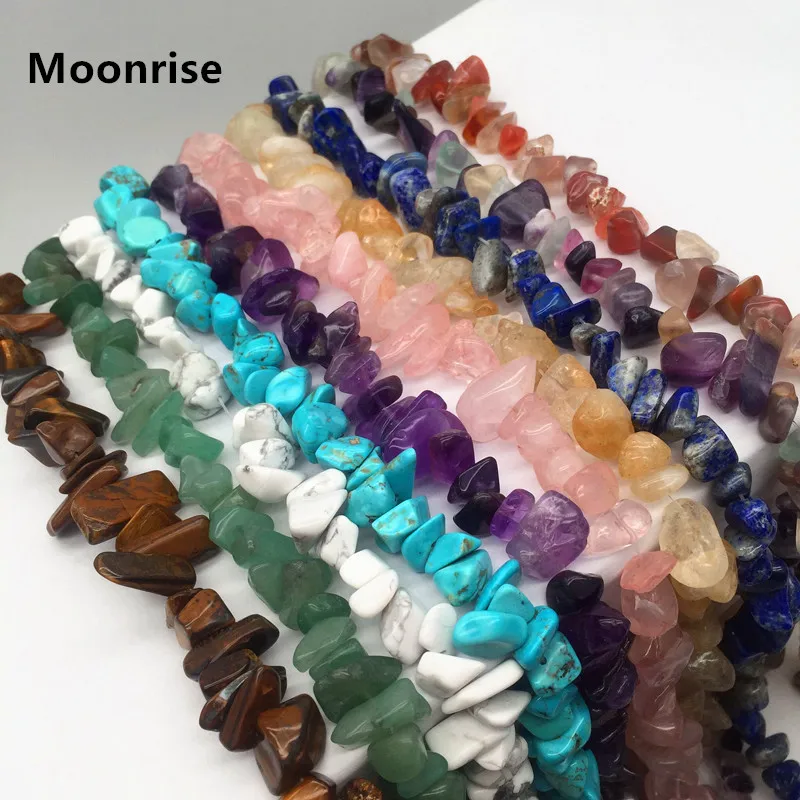 MOSS POND PREHNITE GEMSTONE PEBBLE CHIP 23X8MM LOOSE BEADS 8/"