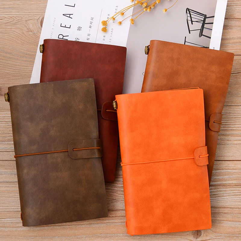

Hot Sale Vintage Leather Notebook Retro High Quality Sketchbook for Kids Gift School Office Supplies Student Stationery Notepad