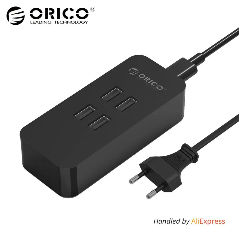 Goedkoop ORICO DCV 4U 4 Poorten USB Charger Mini Smart Charger 5V2. 4A * 4 Max Output 20 W Desktop Charger EU US UK AU Plug Zwart Wit