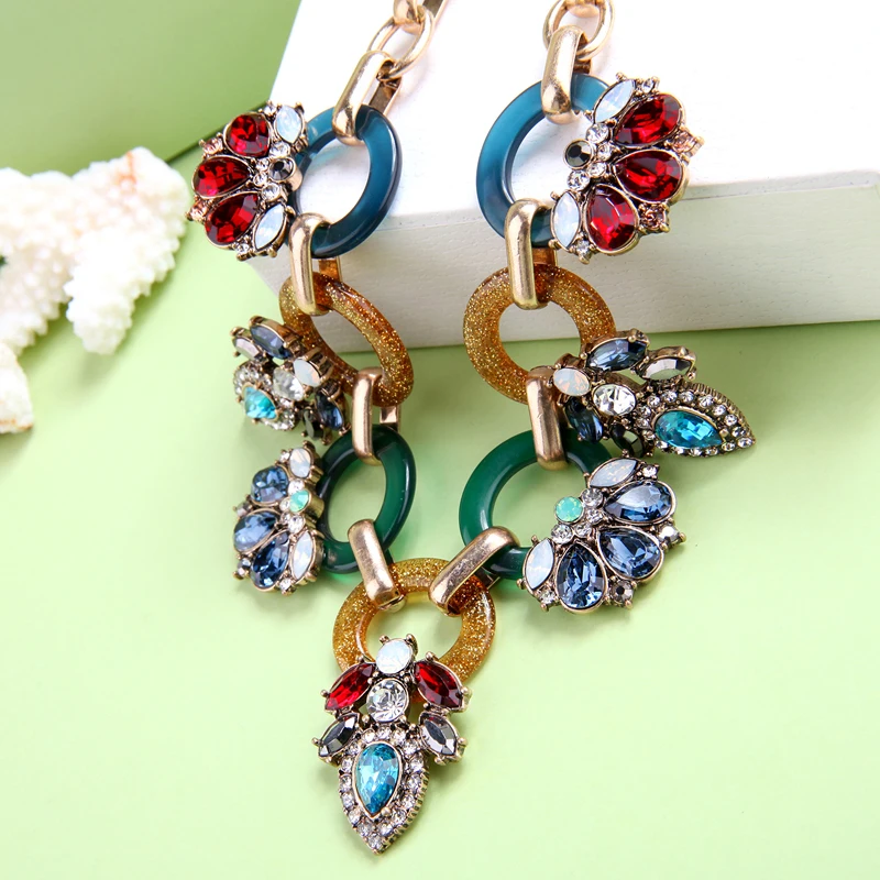 

Hyperbole Boho Polychrome Annulus Multi-Finish Floral Choker Necklace Unique Custom Geometric Pattern Women Accessories In Box