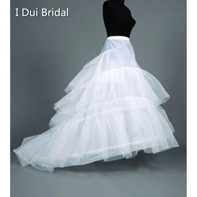Есть поезд юбка высокое качество свадебный аксессуар Underskirt Паффи кринолин Для Свадебное платье