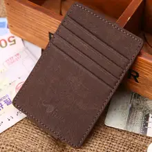 

Men Leather Card Cash Receipt Holder Organizer Magnet Wallet Purse BW Designer Wallets Famous Brand MAY23
