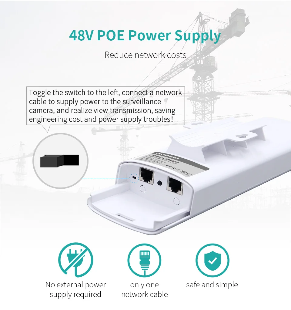 3km Outdoor Wifi CPE COMFAST CF E314N WIFI Repeater 300Mbps 2 4G wi fi AP access 2