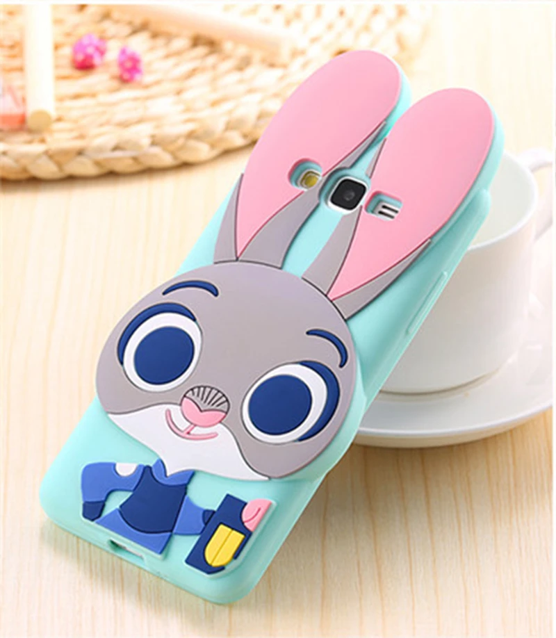 3D Judy Rabbit Silicone Phone Case Cover For Samsung Galaxy A3 A5 A7 J1 J2 J3